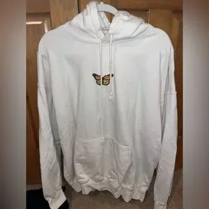 Brandy melville white butterfly hoodie sale